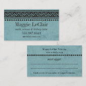 Carte de visite professionnel bleu de rendez-vous (Devant / Derrière)