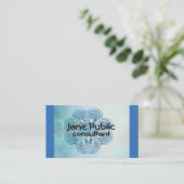 carte de visite professionnel bleu design double c (Debout devant)