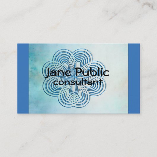 carte de visite professionnel bleu design double c (Devant)