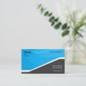 Carte De Visite Professionnel bleu gris (Debout devant)