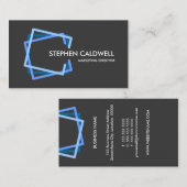 Carte De Visite Professionnel bleu moderne (Devant / Derrière)