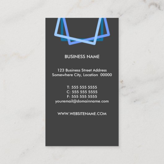 Carte De Visite Professionnel bleu moderne (Dos)