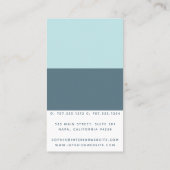 Carte De Visite Professionnel bleu moderne géométrique (Dos)