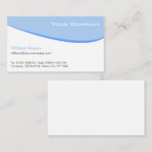 Carte de visite professionnel bleu pâle (Devant / Derrière)