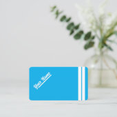 Carte De Visite Professionnel bleu simple (Debout devant)