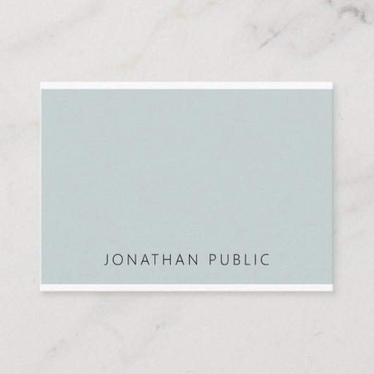 Carte De Visite Professionnel Bleu Vert Modèle Moderne Élégant (Devant)