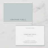 Carte De Visite Professionnel Bleu Vert Modèle Moderne Élégant (Devant / Derrière)