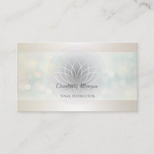 Carte De Visite Professionnel Bokeh Moderne,Lotus (Devant)