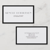 Carte de visite professionnel Bordure noire blanch (Devant / Derrière)