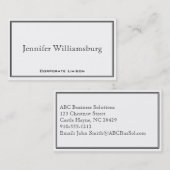 Carte de visite professionnel Bordure noire et bla (Devant / Derrière)