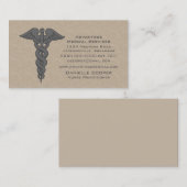 Carte de visite professionnel Caduceus, Gris (Devant / Derrière)