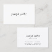 Carte De Visite Professionnel Calligraphié Moderne Modèle propre (Devant / Derrière)