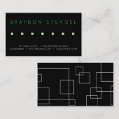 CARTE DE VISITE professionnel CARRÉ VERT (Devant / Derrière)