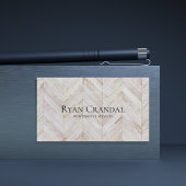 Carte De Visite Professionnel Chevron Wood