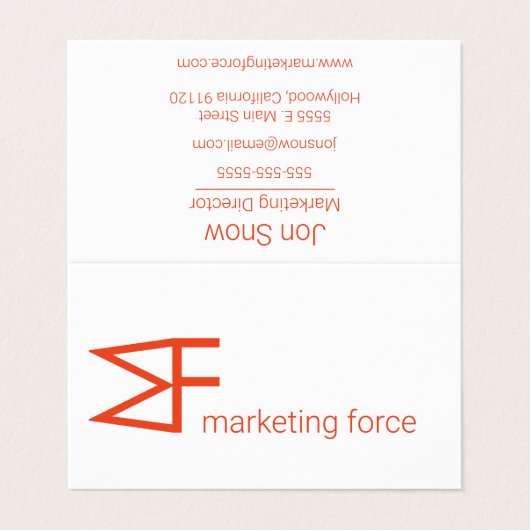 Carte de visite professionnel chic (Extérieur déplié)