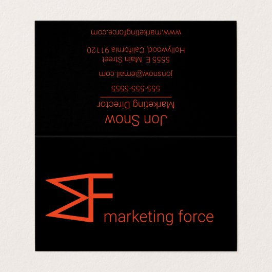 Carte de visite professionnel chic (Extérieur déplié)