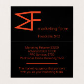 Carte de visite professionnel chic (Intérieur déplié)