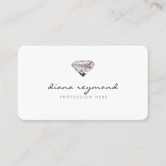 carte de visite professionnel chic avec diamant (Devant)