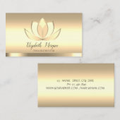 Carte De Visite Professionnel Chic Lotus Flower Yoga (Devant / Derrière)