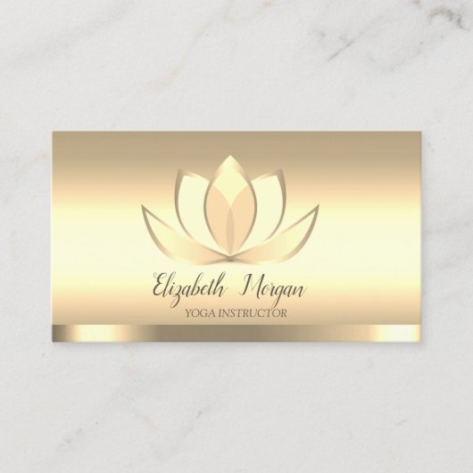 Carte De Visite Professionnel Chic Lotus Flower Yoga (Devant)