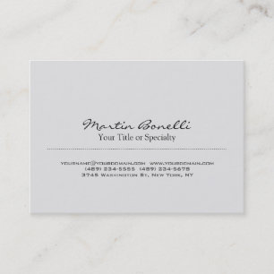 Carte de visite professionnel chubby élégant gris