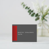 Carte de visite professionnel Chubby gris mince (Debout devant)