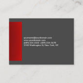 Carte de visite professionnel Chubby gris mince (Dos)