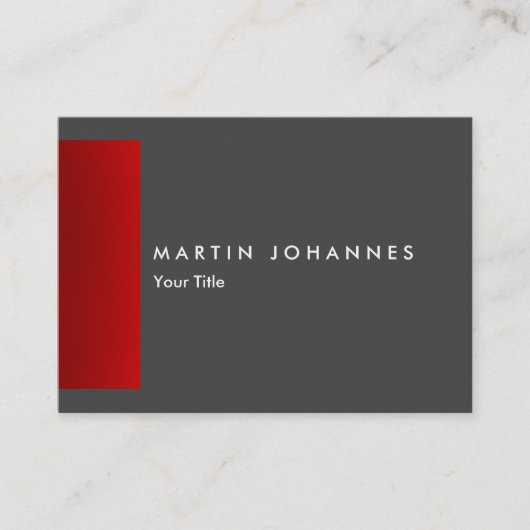 Carte de visite professionnel Chubby gris mince (Devant)