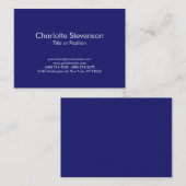 Carte De Visite Professionnel Chubby Midnight Blue Consultant (Devant / Derrière)