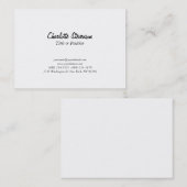 Carte De Visite Professionnel Chubby White Gestionnaire Consultant (Devant / Derrière)