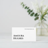 Carte De Visite Professionnel Classic Bold Monochrome (Debout devant)