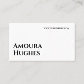 Carte De Visite Professionnel Classic Bold Monochrome (Devant)