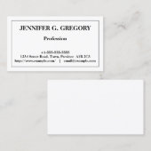 Carte de visite professionnel classique (Devant / Derrière)