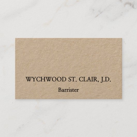 Carte de visite professionnel classique (Devant)
