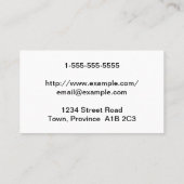 Carte de visite professionnel classique et traditi (Dos)