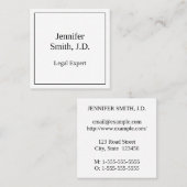Carte de visite professionnel classique, juridique (Devant / Derrière)