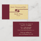 Carte de visite professionnel classique, Maroon (Devant / Derrière)