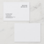 Carte De Visite Professionnel Classique Noir & Blanc (Devant / Derrière)