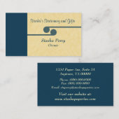 Carte de visite professionnel classique, Royal Blu (Devant / Derrière)