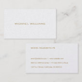 Carte De Visite Professionnel classique simple élégant brillant (Devant / Derrière)