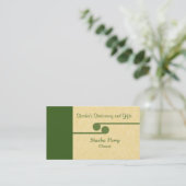 Carte de visite professionnel classique, vert (Debout devant)