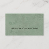 Carte de visite professionnel/créatif de vert (Dos)