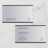 Carte De Visite Professionnel Créatif Moderne Monogramme Cool Arge (Devant / Derrière)