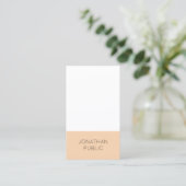 Carte De Visite Professionnel Créatif Moderne Sleek Plain Luxe (Debout devant)