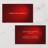 Carte De Visite Professionnel Creative Black Red Damask Luxe (Devant / Derrière)