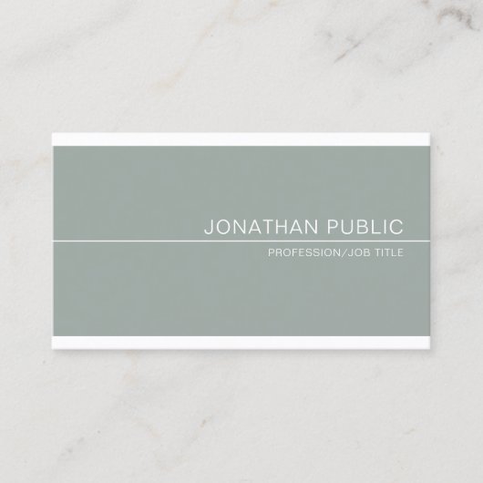 Carte De Visite Professionnel Creative Green Sleek Design Luxe (Devant)