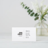 Carte De Visite Professionnel Creative Minimal Tendance Graphic Pl (Debout devant)