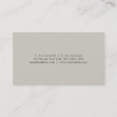 Carte De Visite Professionnel Creative Plain Pearl Finish Luxe (Dos)