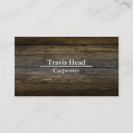 Carte De Visite Professionnel Créez votre propre charpentier en bo (Devant)