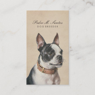 Carte De Visite Professionnel crème animal de cool vintage